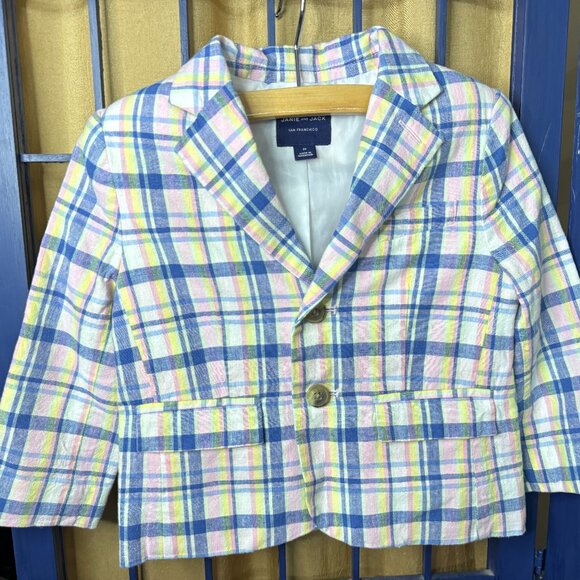 Janie and Jack Pastel Plaid Blazer – Size 2T - Picture 1 of 6